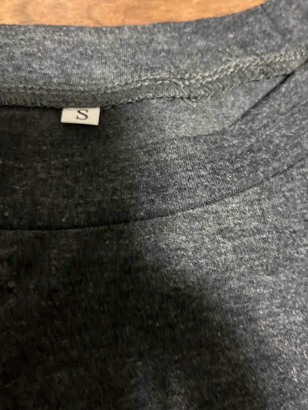 Charcoal Raglan Tee with Striped & Leopard Sleeve Detail - Picture 2 of 5